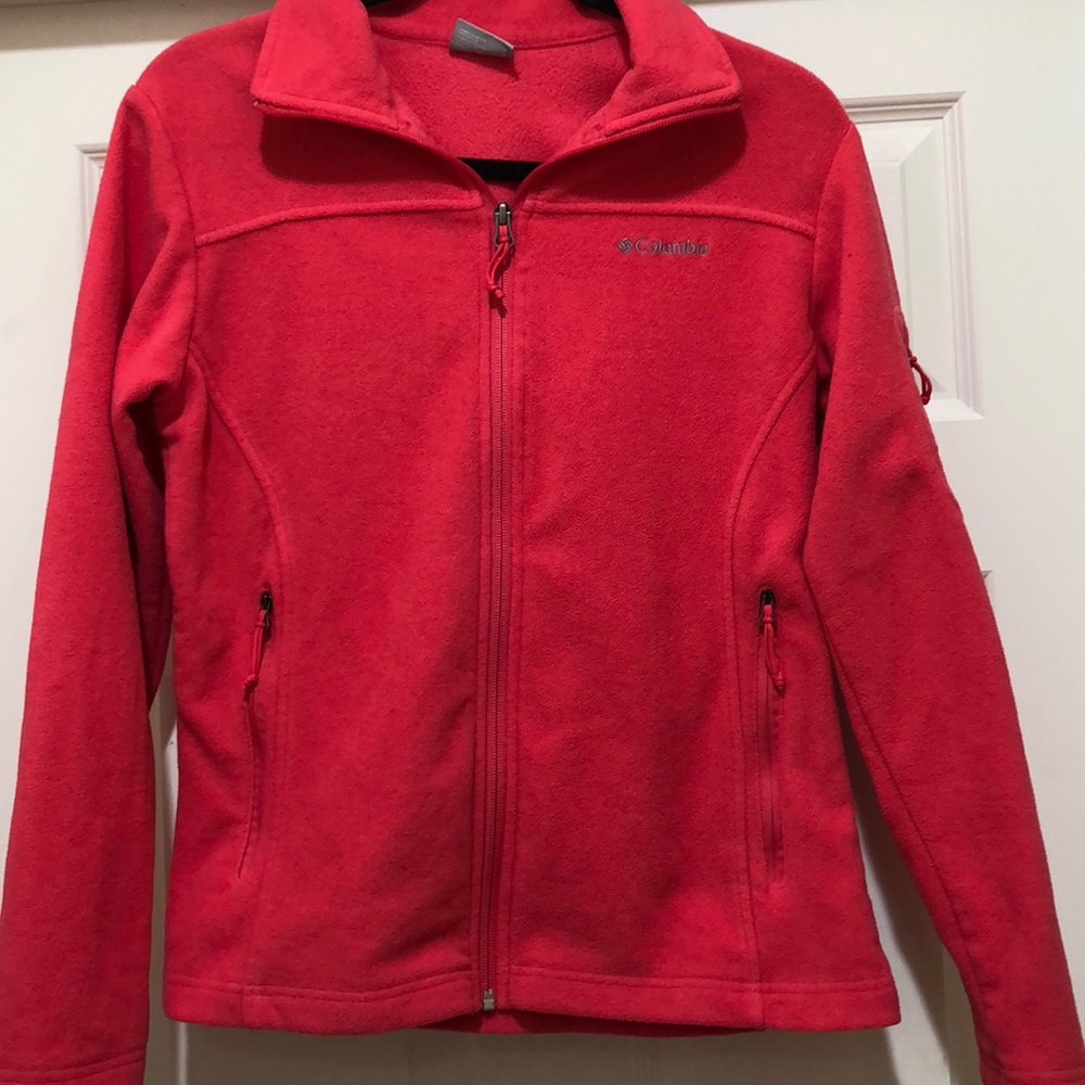 Columbia Salmon Pink Fleece Jacket Size S